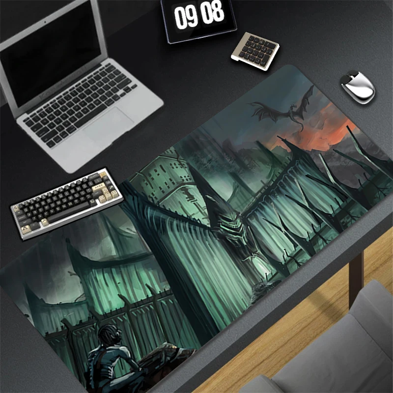 

Mouse Pad Extended The Lord of the Rings Mousepad With Stitched Edges Desk Mat Non-Slip Base Computer Keyboard Pad For Laptop