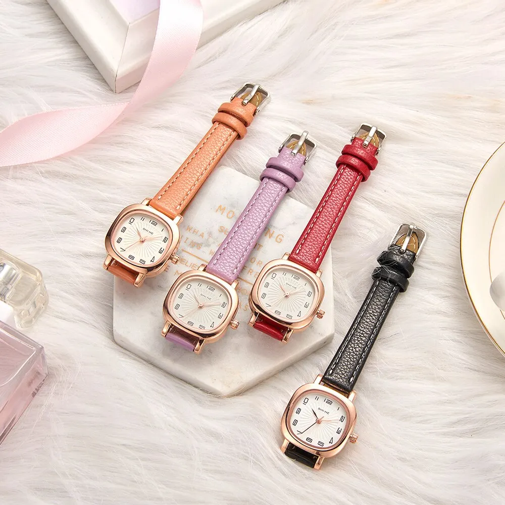 2023 New Watch Women Small Light Luxury Women Students Small Dial Simple Temperament Small Ins Women Quartz Watch