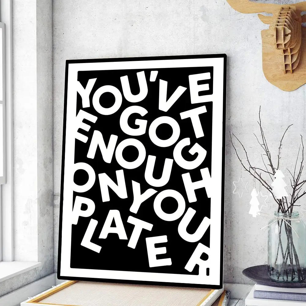 Abstract Feminist Color Letter Art Woman Good Poster Kraft Paper Prints Vintage Home Room Cafe Bar Art Wall Decor Painting
