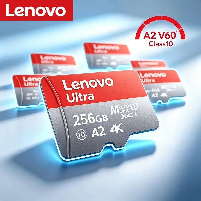Image of Lenovo High-Speed Micro-SD-Speicherkarte 512GB 4K Full HD Video Kompatibel mit Telefon GoPro Action-Kamera 64GB 128GB 256GB