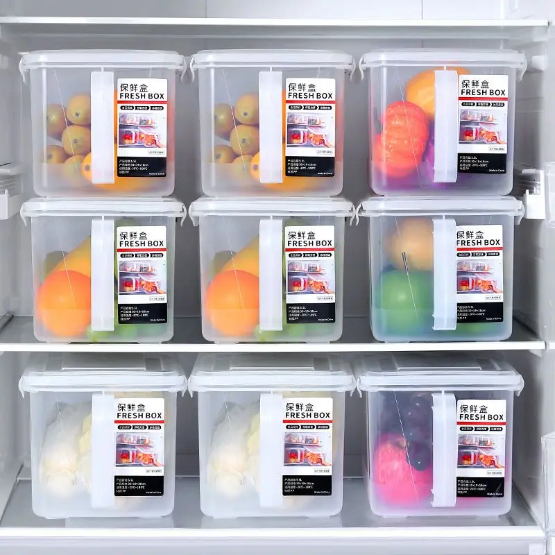 Refrigerator Fresh-keeping Box, Food Grade Storage Box, Sealed, No Cross Flavor Storage Box, Vegetable Box With Handle