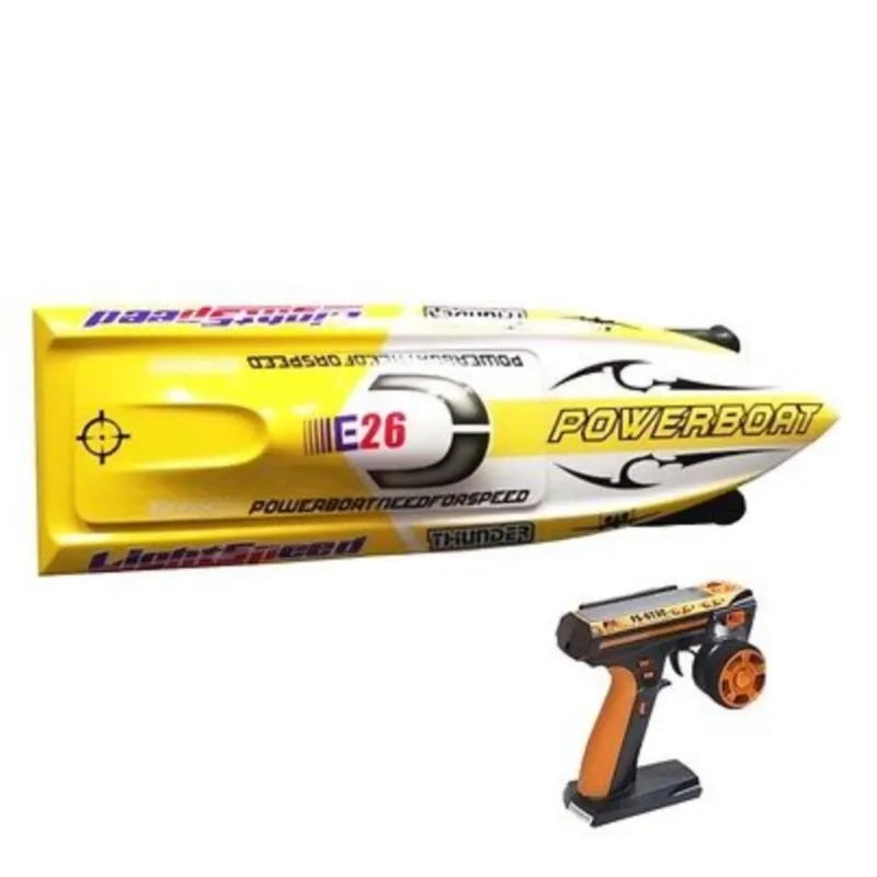 

DTRC Toucanhobby E26 Fiber Glass Yellow Electric Racing RTR RC Boat W/ Motor Servo ESC Battery