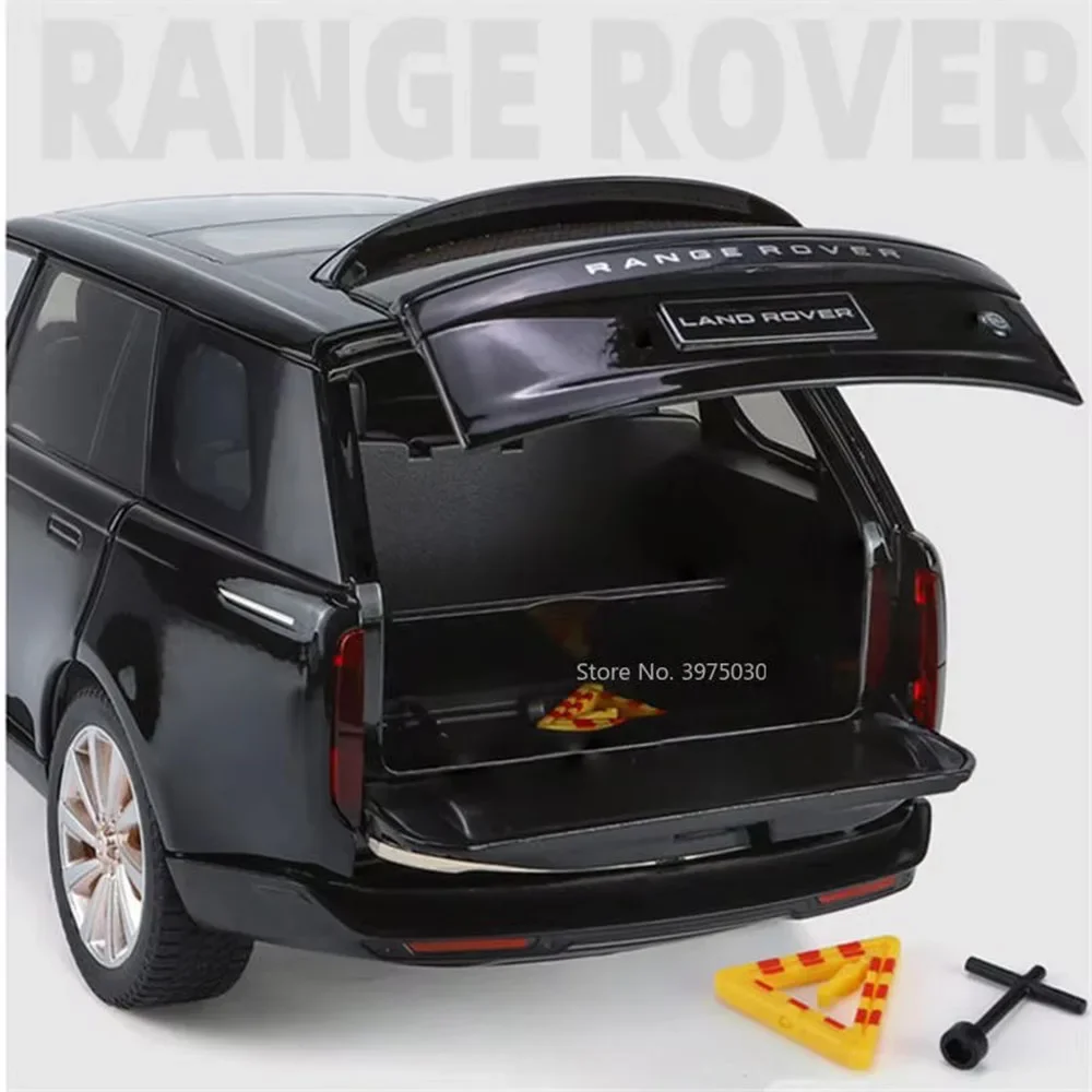1:18 LAND ROVER Range Rover SV2022 Toys Cars Miniature Models Sound Light Land Cruiser LC300 Doors Opened Vehicle Children Gifts