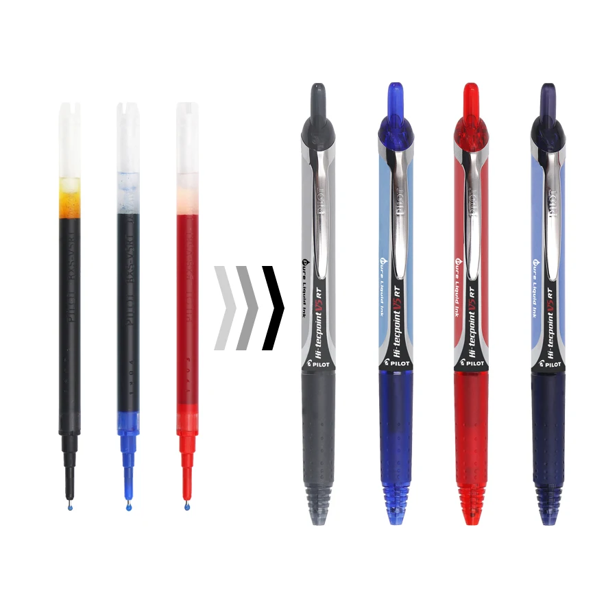 LifeMaster Pilot Refill for Hi-Tecpoint V5RT Gel Refills Blue Black Red 0.5 Mm Writing Supplies BXS-V5RT