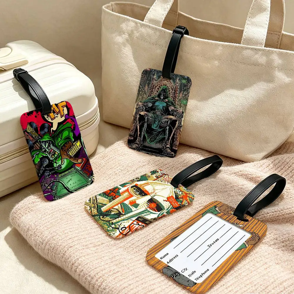 M-MF DOOM PVC Baggage Identification Tag Anti lost Information Card Holder Travel Suitcase Name Tag