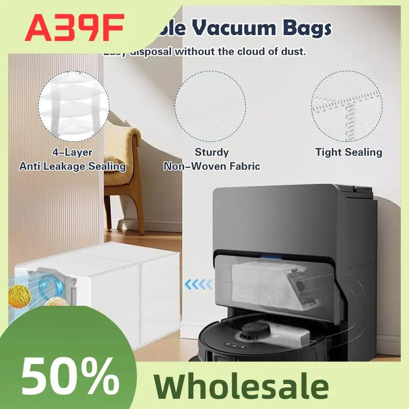 

A39F Top For Roborock S8 Maxv Ultra Vacuum Cleaner Main Side Brushes HEPA Filters Mops Cloth Dust Bags Accessories