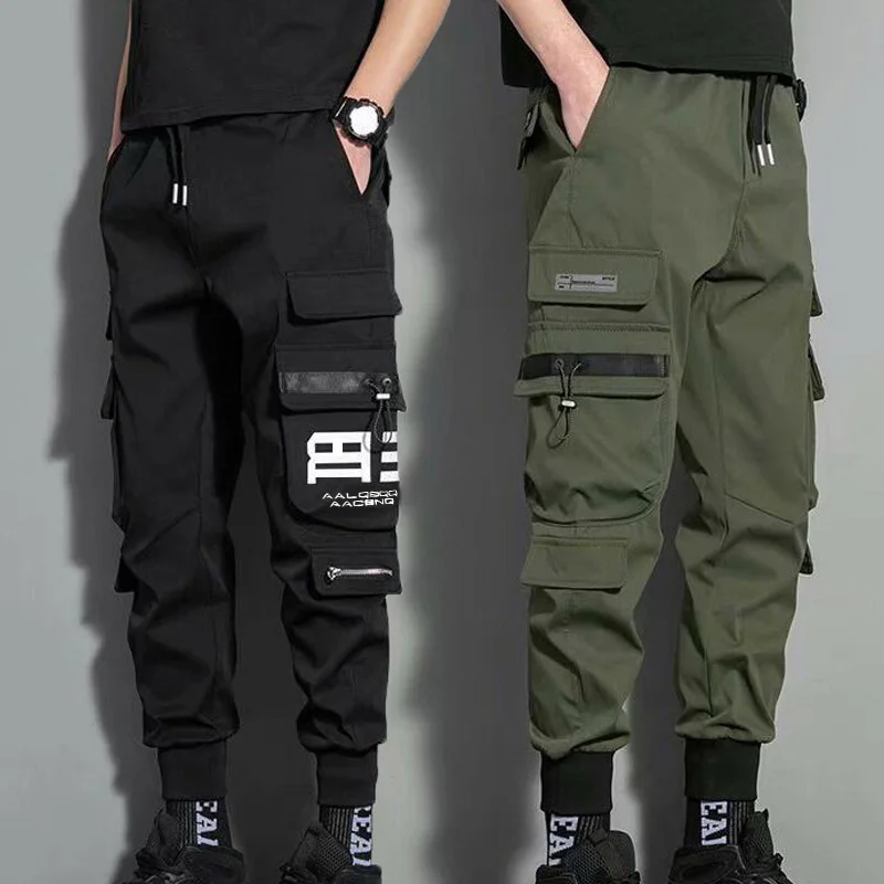 

Men Casual Cargo Tactical Pants Fashion Jogger Hiking Trousers Multi-pocket Work Pants Fashion Male Hop Street Wear Clothing