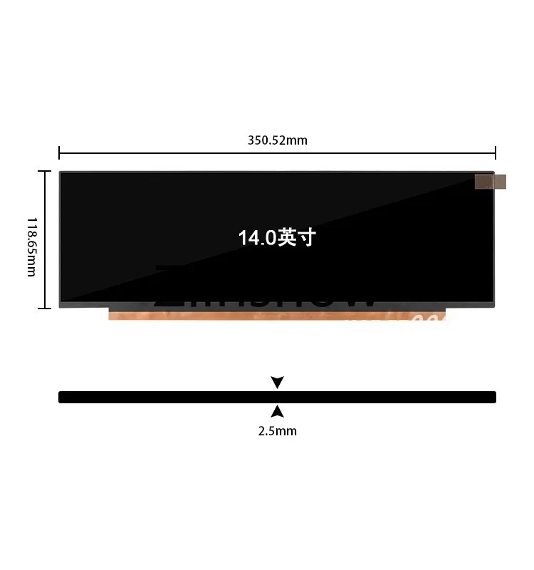 New 14.1-Inch NV140DQM-N51 LCD Length Striped Screen Edp 30p 400 Brightness Chassis Auxiliary Screen