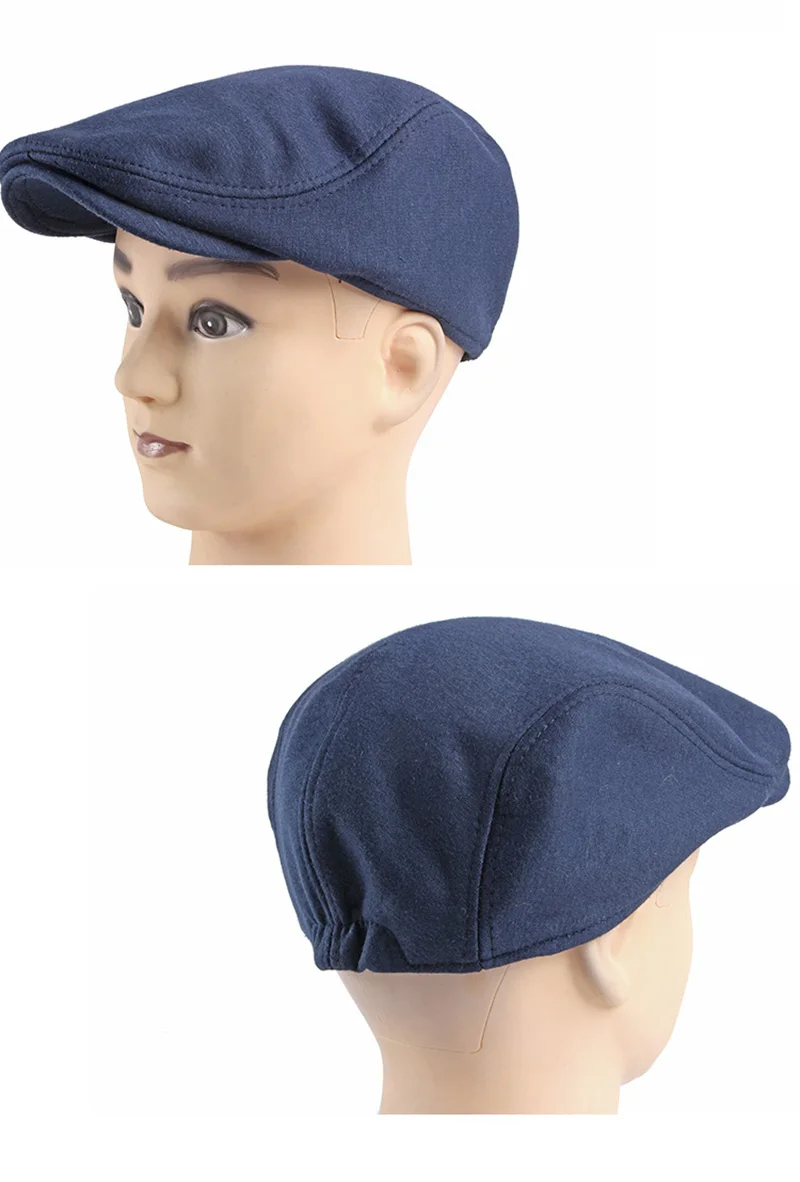 Neue Frühjahr Baskenmütze Hut Männer Frauen Einfarbig Gestrickt Visier Golf Kappe Casual Fischgrät Zeitungsjunge Mütze Erreichte Entenschnabel Hut 12 farben – Detail 7