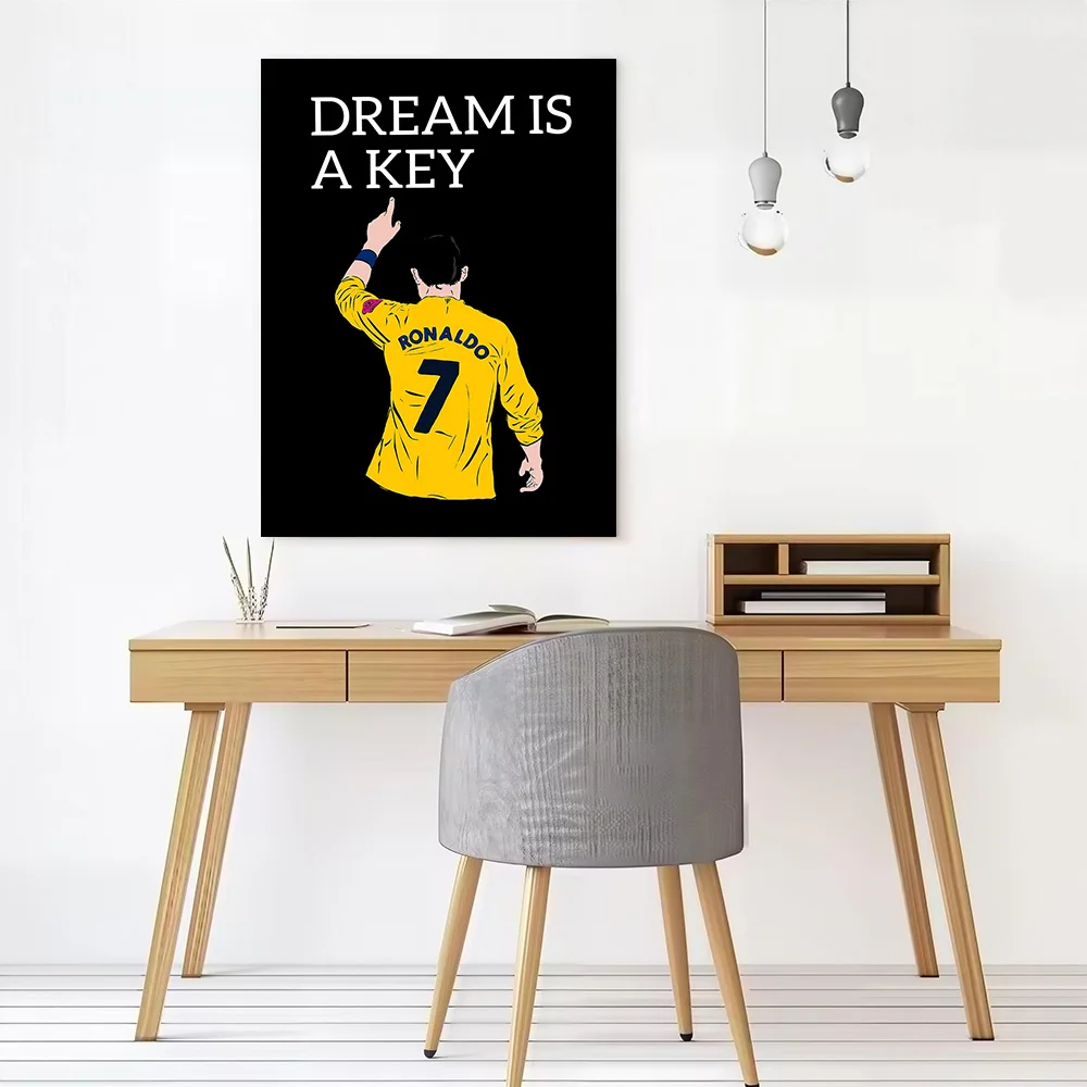 Cristiano Ronaldo Quotes Poster Customizable Printed Canvas Painting for Pictures Wall Art Room Decorations Decoration Aesthetic