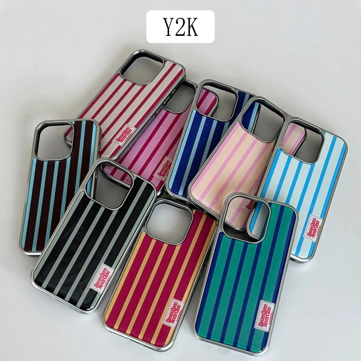 Luxuriöse Y2K Bunt Gestreifte Handyhülle für iPhone 17 16e 16 15 14 13 12 11 Air Pro Max X XR XSMAX 8 7 Plus Luxuriöse Transparente Weiche Hülle