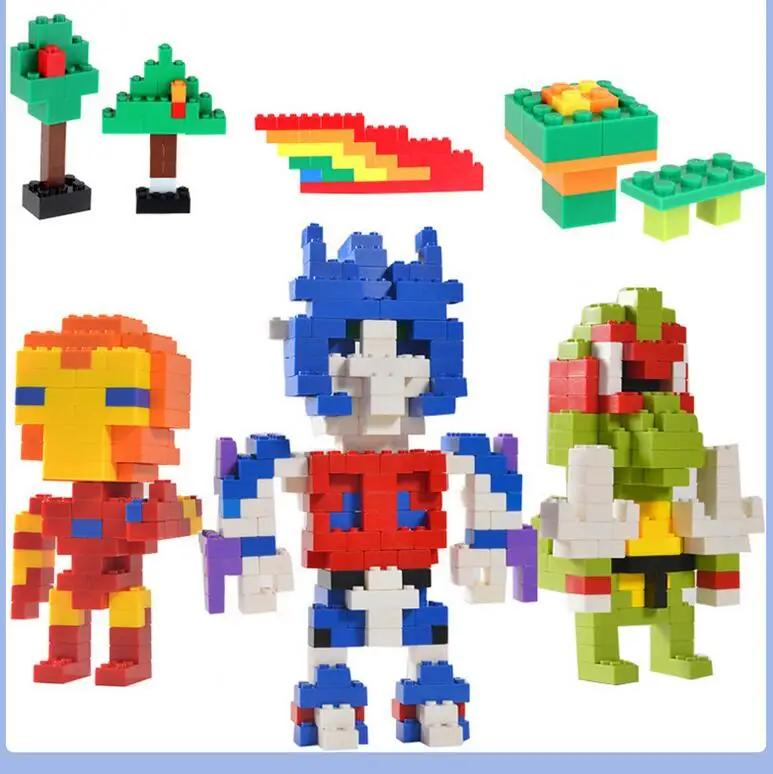 Children\'s Building Toys Compatible with Lego Single Shape 2*8 2*6 dots Big brick DIY 100g/200g/300g