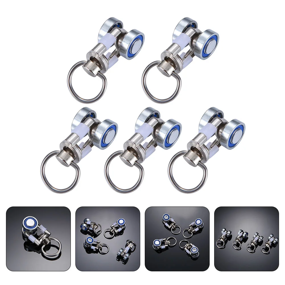 Curtain Track Roller Ceiling Pulley Gliders Silent Hooks Curtains Metal Wheel Wheels Rail Rollers Mount Sliding Pulleys Rails