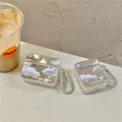 Ins Mirror Face Cloud AirPods Pro Earphone Protective Case For Apple Aripods 1/2/3 Generation Wireless Bluetooth Headphone Case