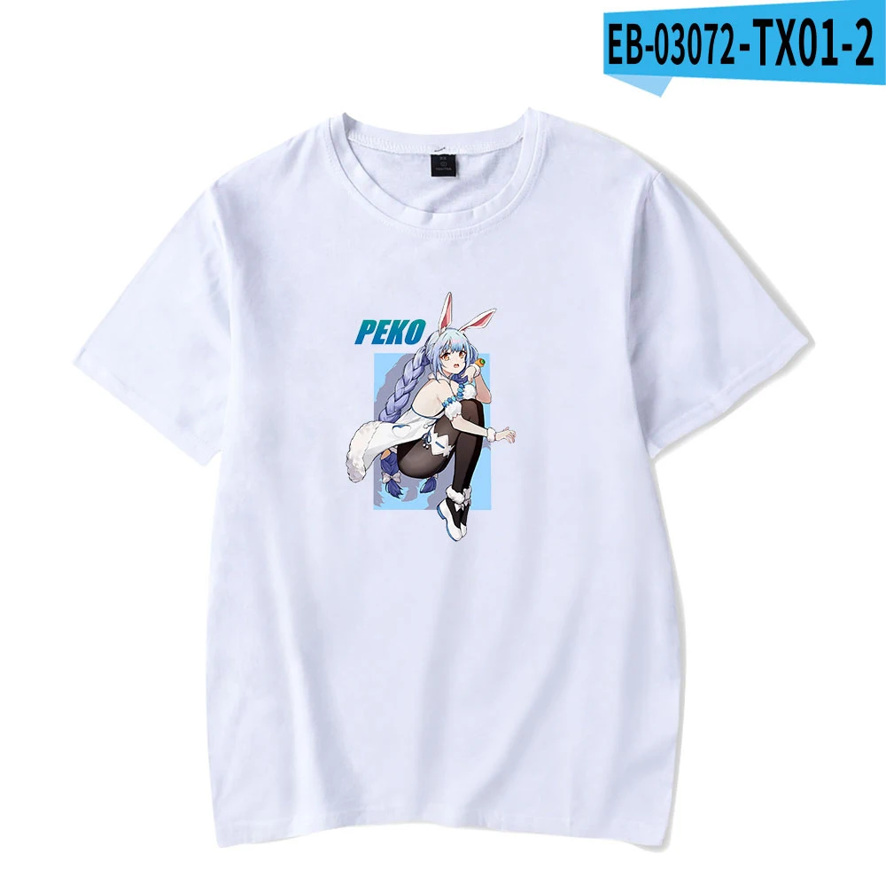 VTuber Usada Pekora stampa t-shirt estate moda girocollo manica corta popolare Streetwear giapponese Plus Size