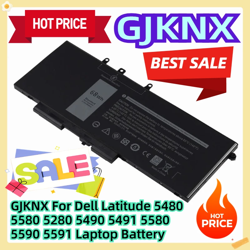 

GJKNX для Dell Latitude 5480 5580 5280 5490 5491 5580 5590 5591 аккумулятор для ноутбука