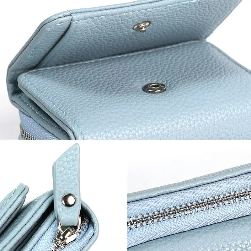 프리렌: 여행의 끝 너머 애니메이션 상품, 고품질 짧은 유니버설 스냅 지갑/카드홀더, 머니 클립, 가죽 지갑