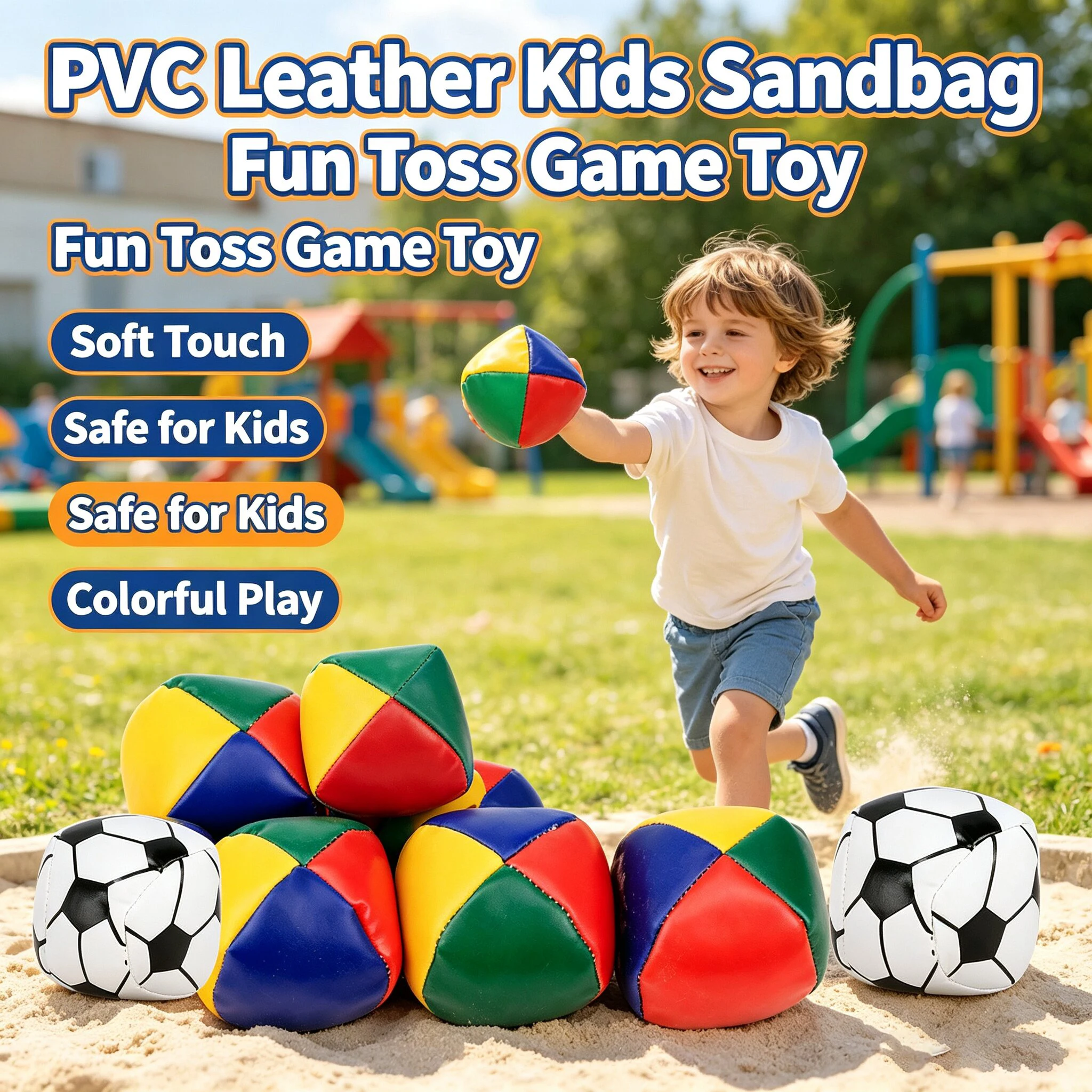 Football PVC Leather Sandbags Classic Kids Leisure Traditional Ball Games Juggling Sport Sense Training Toy Outdoor Sport Ball