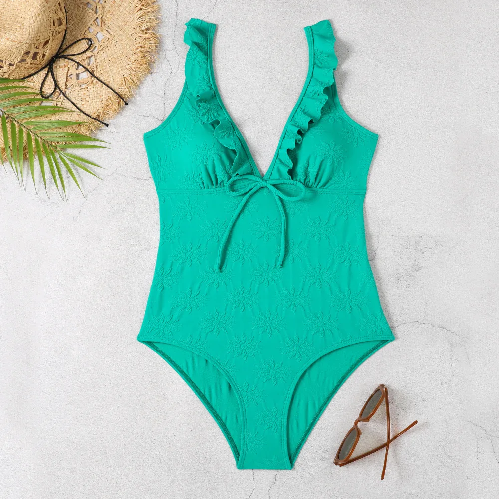 

2025 сексуальный цельный купальник с глубоким v-образным вырезом, женский купальник с открытой спиной, монокини, черный, синий, зеленый, оранжевый купальный костюм, боди Mujer