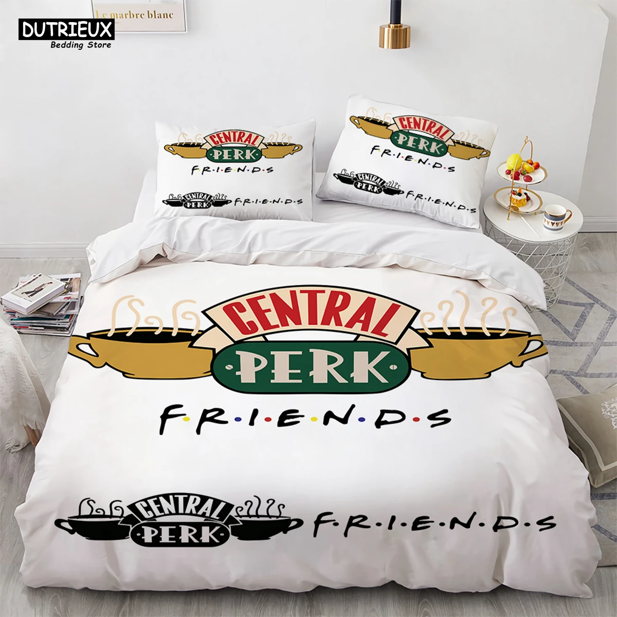 

New 3D Friends Sets Duvet Cover With Pillowcase Twin Full Queen King Double Single Size Bed Linen Women Adults Teens Bedding Set