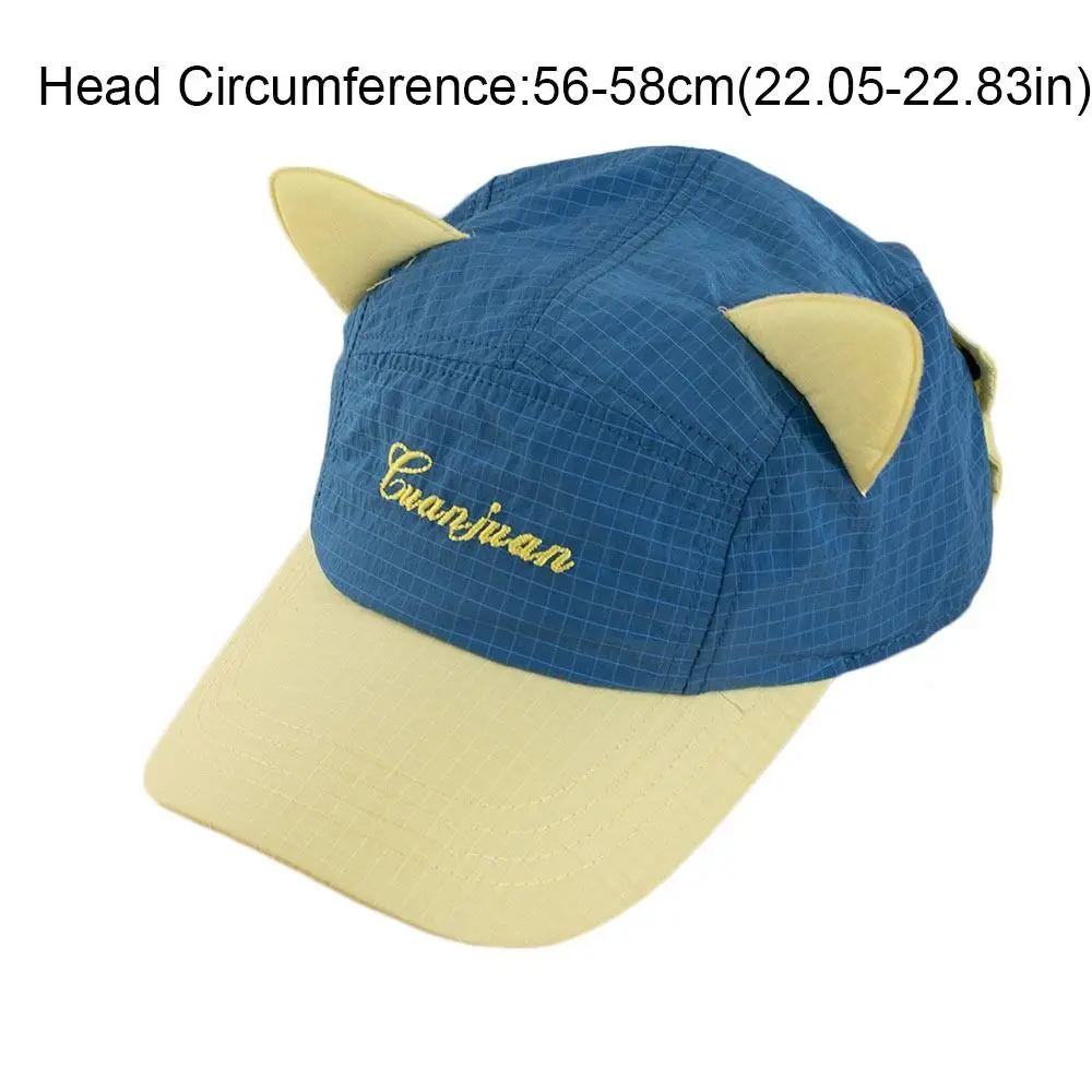 نظارات الطيار النظارات الشمسية قبعة الطيار عكس ارتداء آذان القط قبعة بيسبول اللون مطابقة قابل للتعديل ظلة قبعة للجنسين السفر