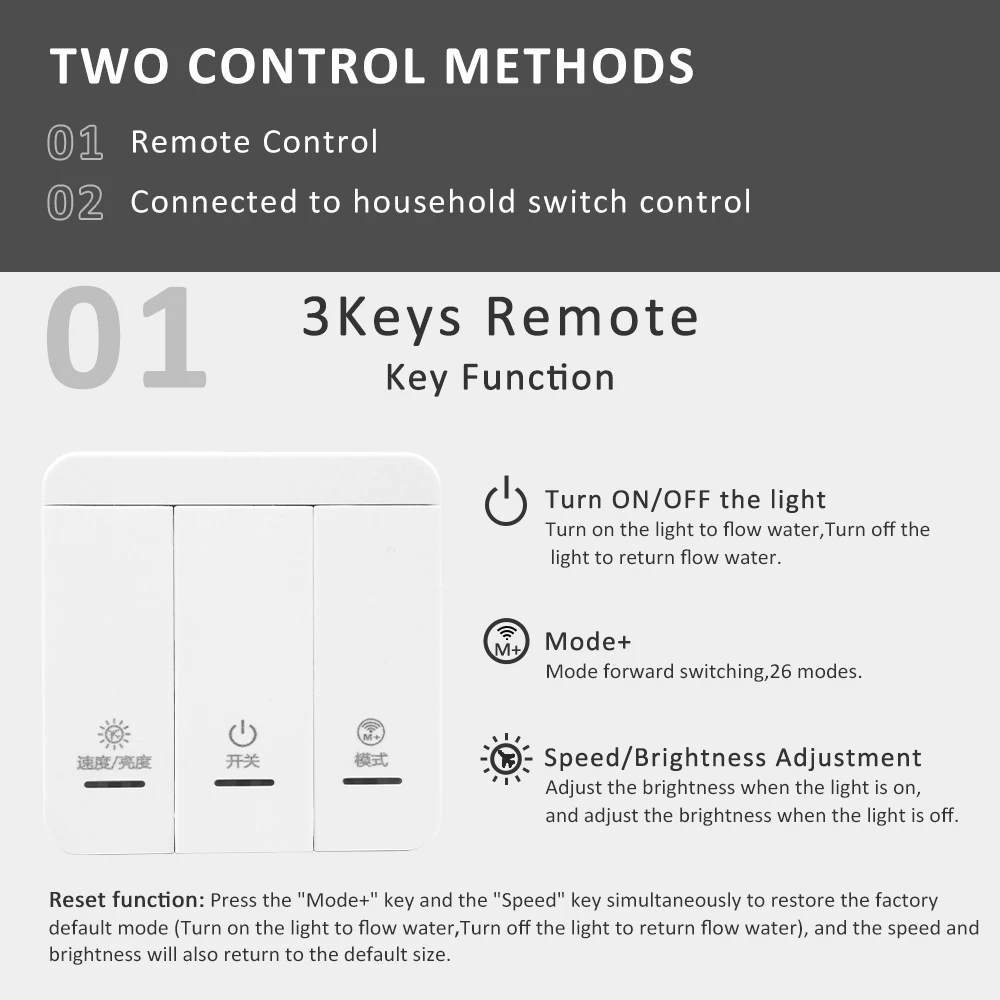 DC 5-24V kontroler taśmy ledowej wyścigów konnych 3 klawisze kontroler synchronizacji panelu WS2811 1903 IC SMD2835 pojedynczy kolor światła płynącą