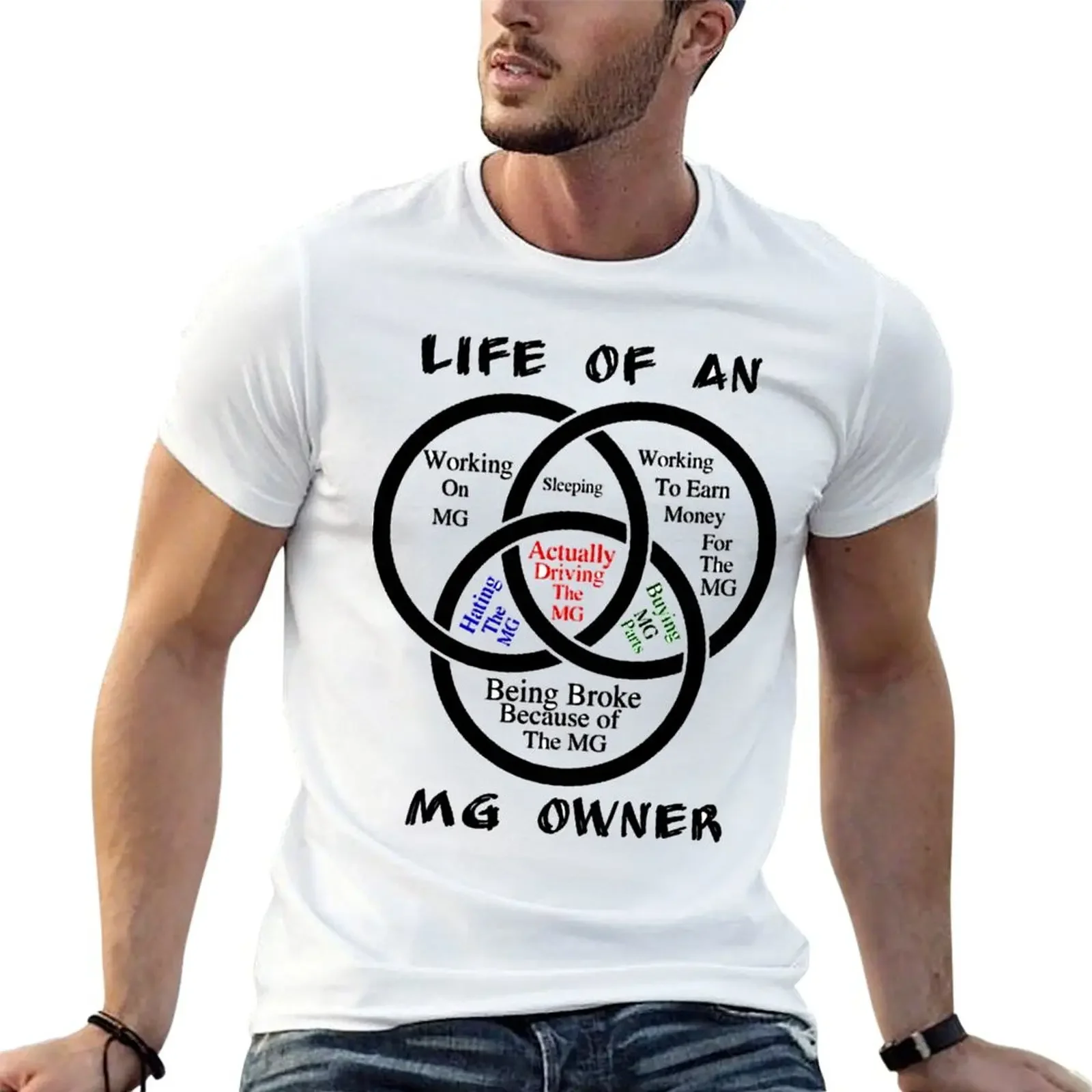 

Life of an MG Owner Classic T-shirt summer clothes boys whites Aesthetic clothing heavyweights mens t shirt graphic