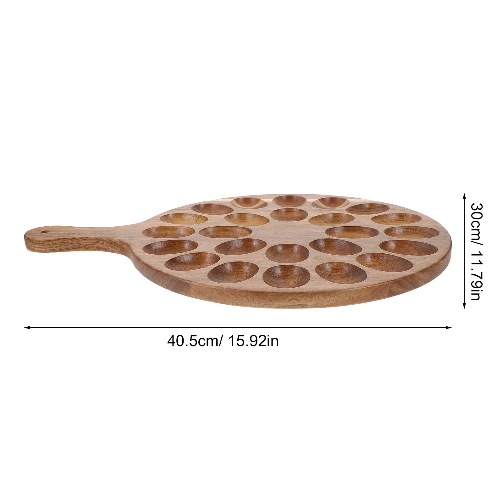 Deviled Egg Tray Acacia Wood Smooth Surface Easy Clean Serving Plate for Home Kitchen Restaurant Hotel Egg Holder
