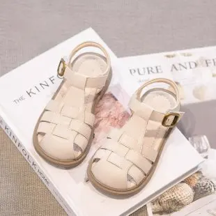 Sandálias romanas femininas, Sapatos Baotou Princess, Sapatos de praia infantil, Grandes e Pequenos, Verão, Novo, Toda a moda, 2024