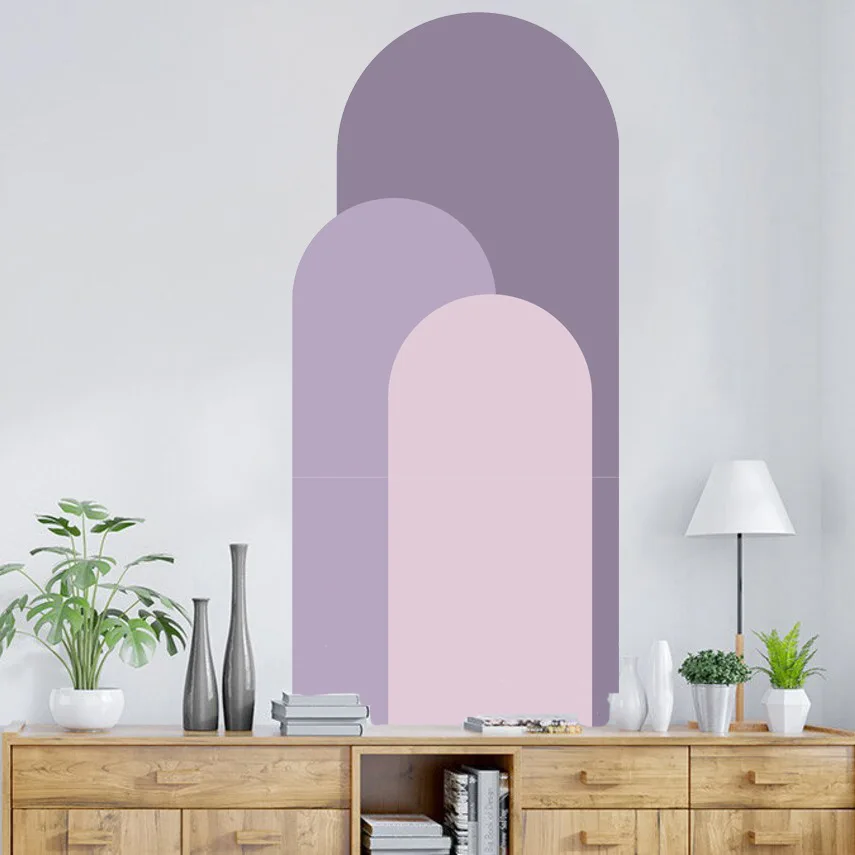 Bohemian Arch Wall Stickers Living Room Sofa Bedhead Background Decoration Self Adhesive Boho Arch Geometric Stickers Mural Wall