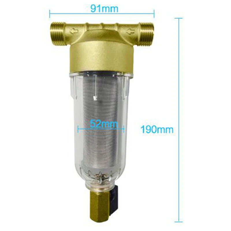 Spin Down Sediment Filter Reusable Whole House Sediment Water Pre Filter 40-60 Micrometre Whole House Water Filter