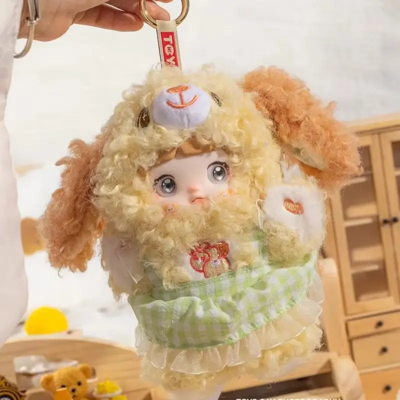 Genuíno nommi v5 filhote de cachorro diário série caixa cega kawaii vinil pelúcia boneca saco pingente desktop sala forcor ornamento surpresa presente da menina