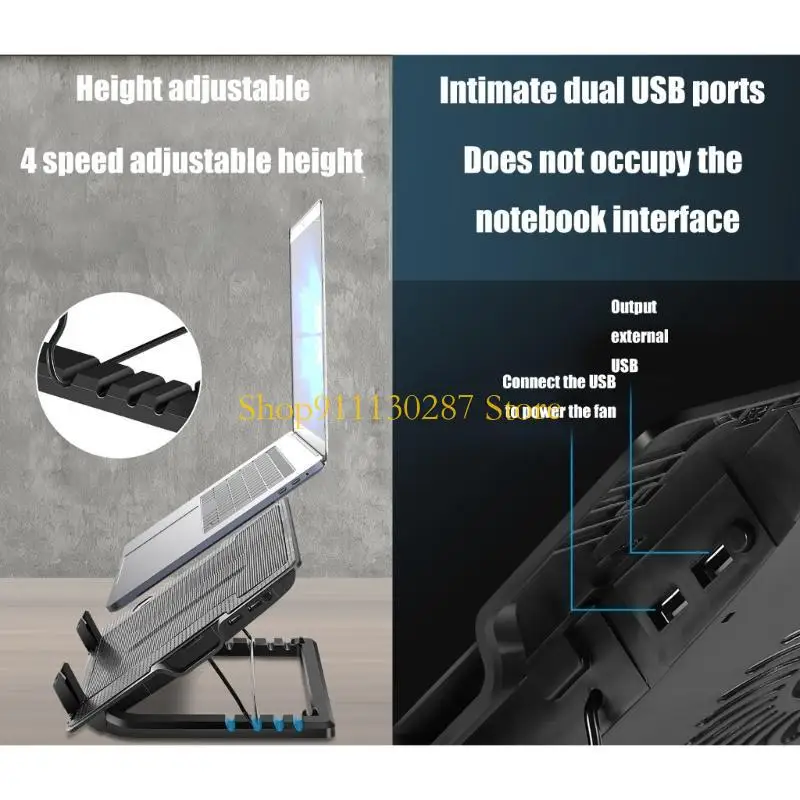 

Охлаждающая подставка для ноутбука J1HC Охладители для игровых ноутбуков Охлаждающая подставка для ноутбука Регулируемая