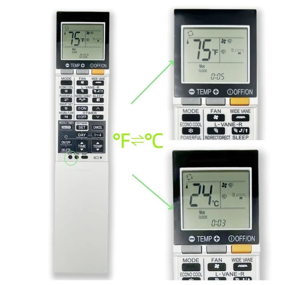 Remote Control SG15H For TRANE, Mitsubishi Electric Air Conditioner NTXWPH06A112AA NTXWPH09A112AA NTXWPH12A112AA NTXWPH15A112AA