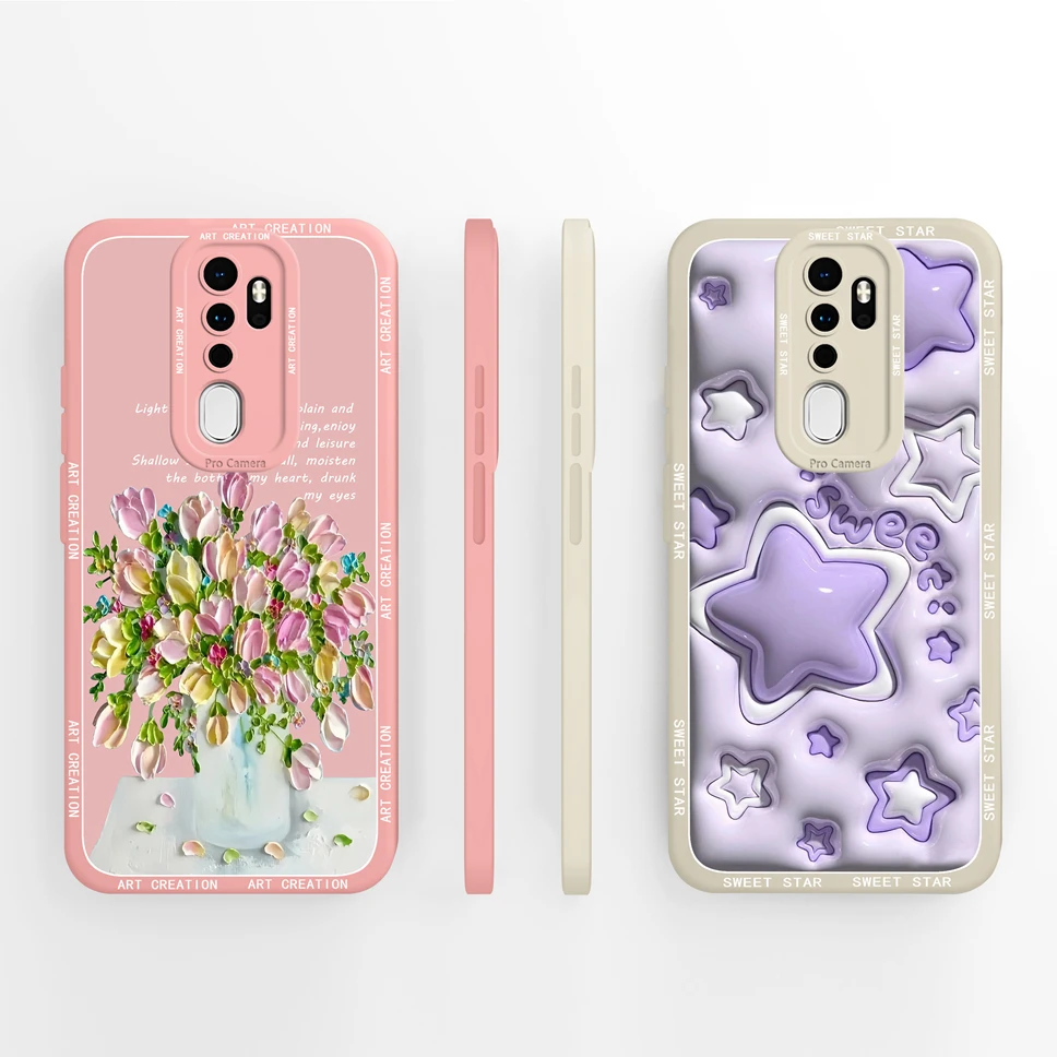 Custodia per Oppo A5 A9 2020 bella bella farfalla quadrata liquida morbida Cover antiurto per OppoA5 OppoA9 2020 Capa Fundas