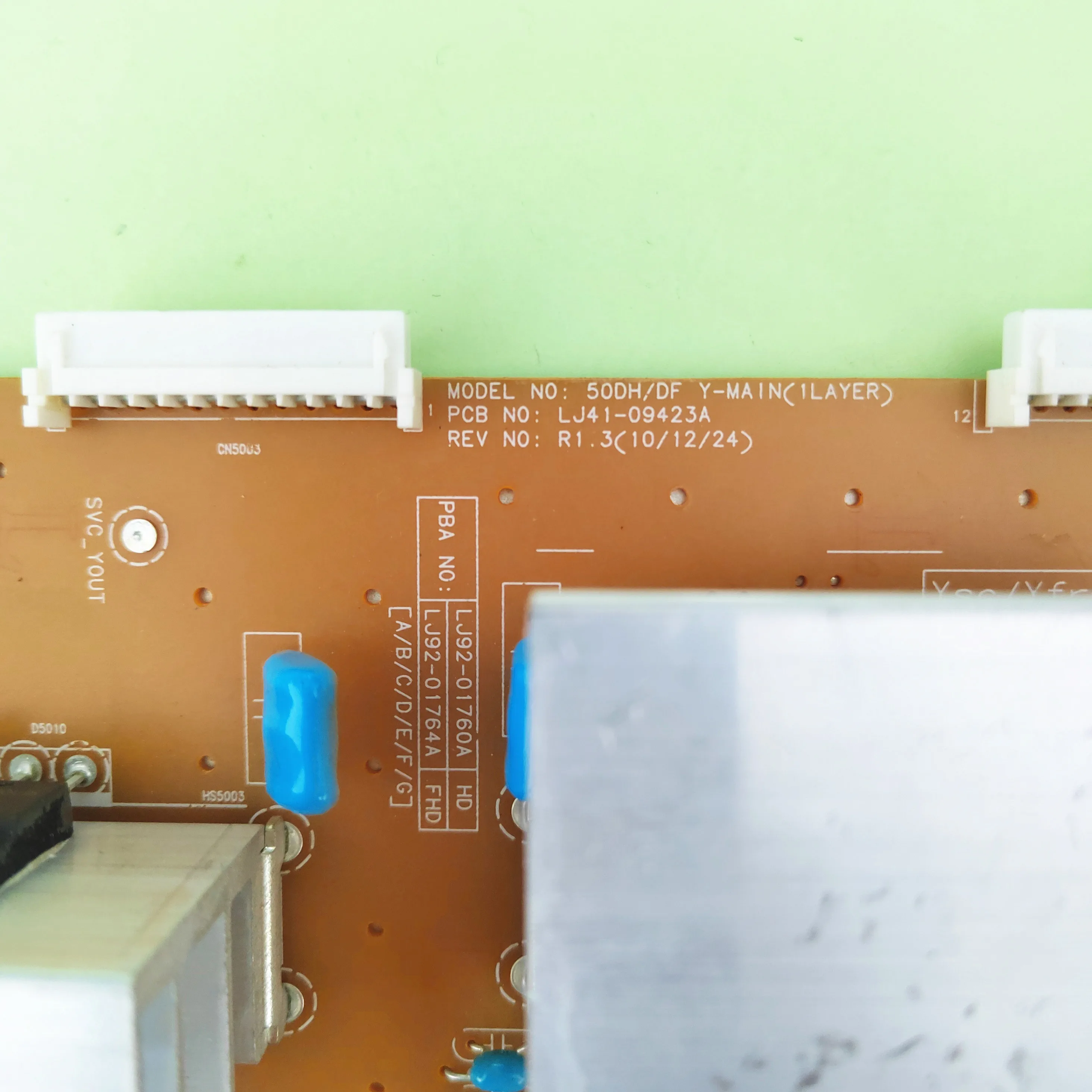 Y-메인 보드 LJ41-09423A LJ92-01760A LJ92-01764A PN51D450A2D PS51D430A3 PS51D450A2W PS51D550C1W TV용 50DH/DF Y-메인(1레이어)