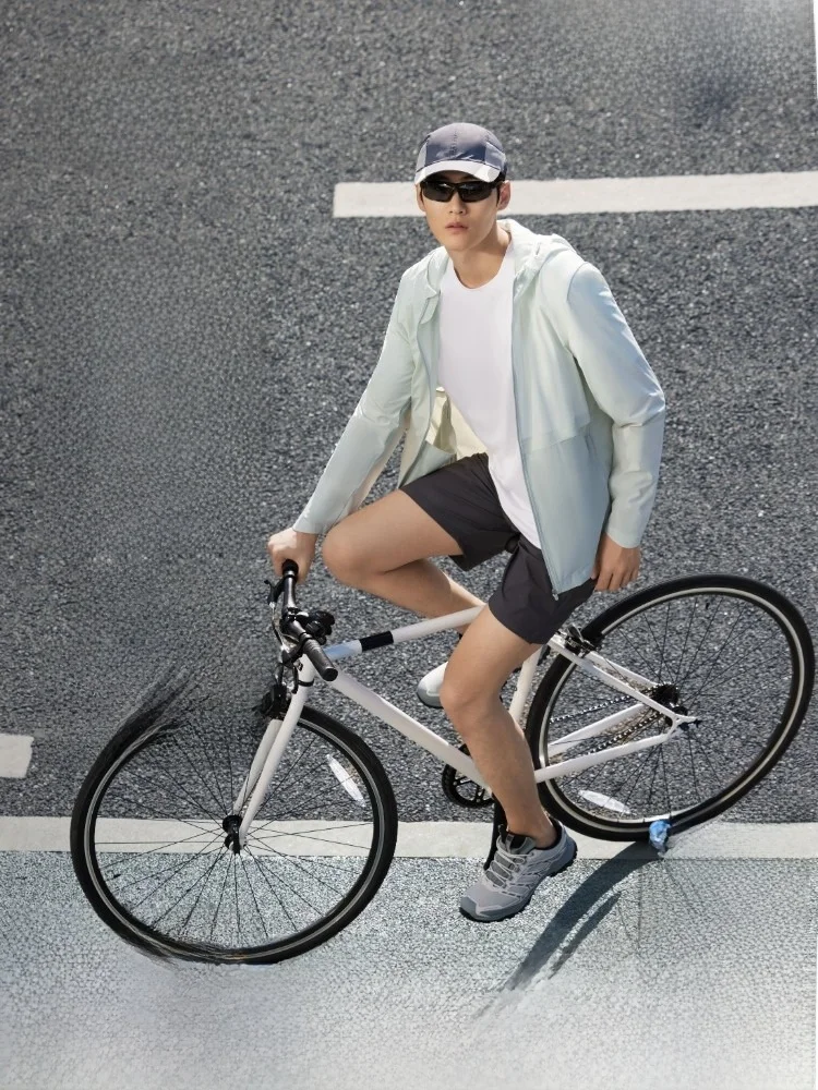 

Мужская уличная одежда Bosideng с капюшоном и защитой от ультрафиолета UPF80 + летняя модная солнцезащитная одежда Long Sve на молнии