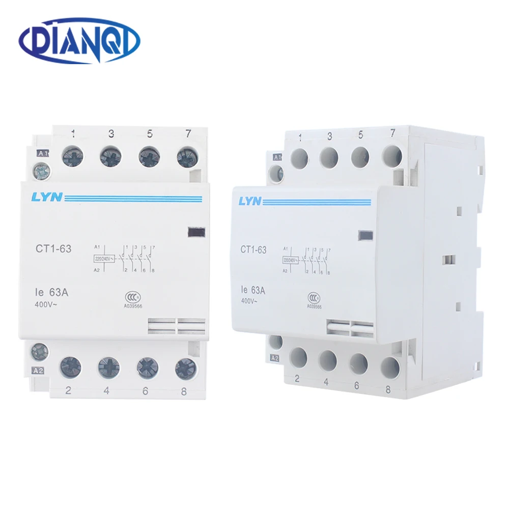 auxiliar de partida KOHTAKTOP CT1 CT1-63 32A 40A 63A 4P 220V 230V 50HZ 60HZ Din rail Household AC Contactor Starter