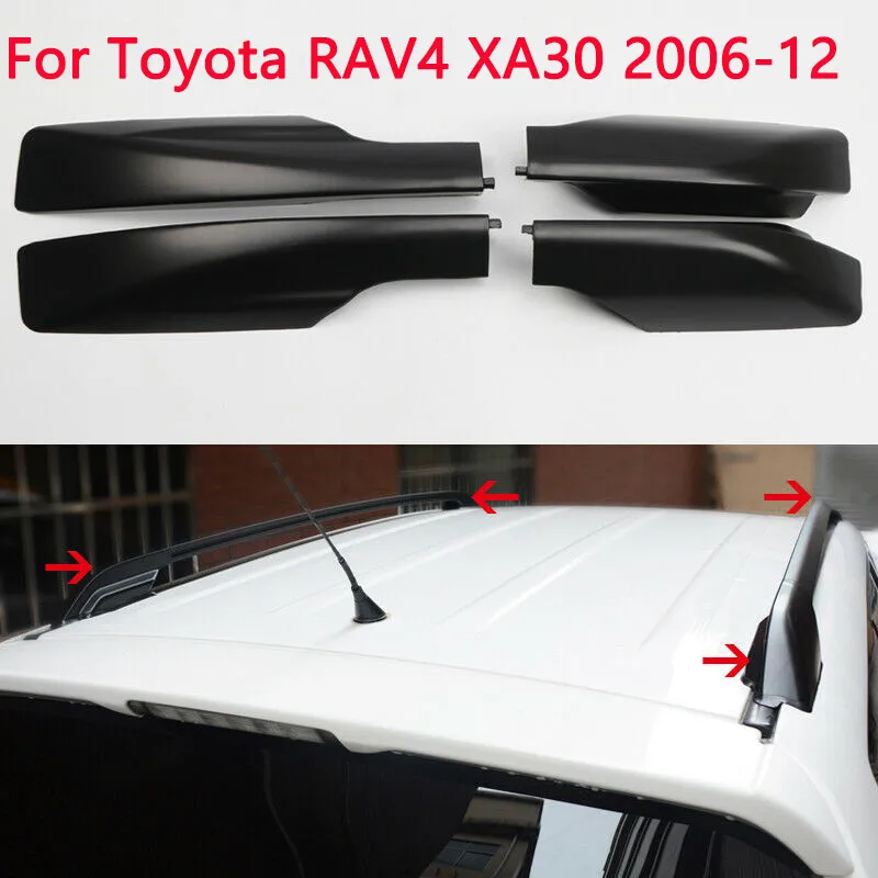 

Черный для Toyota RAV4 XA30 2006-2012 гг., крышка багажника на крышу, замена конец рельса