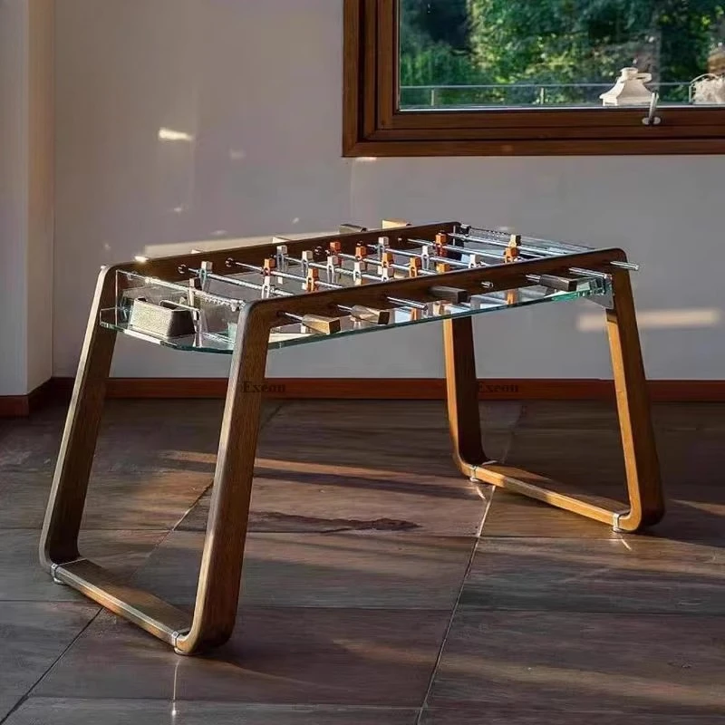 High-end Light Luxury Glass Football Table Indoor Home Entertainment Retractable Design Standard Football Table