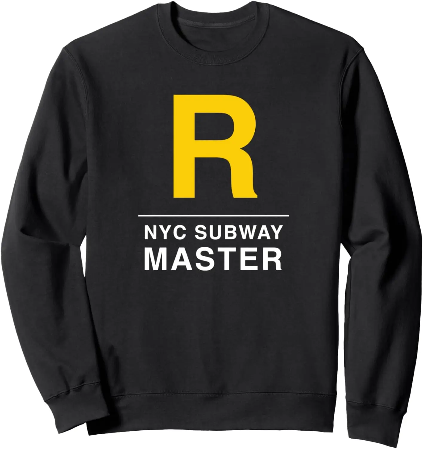 

NYC New York City Subway, R Train Master Graphic Sweatshirt