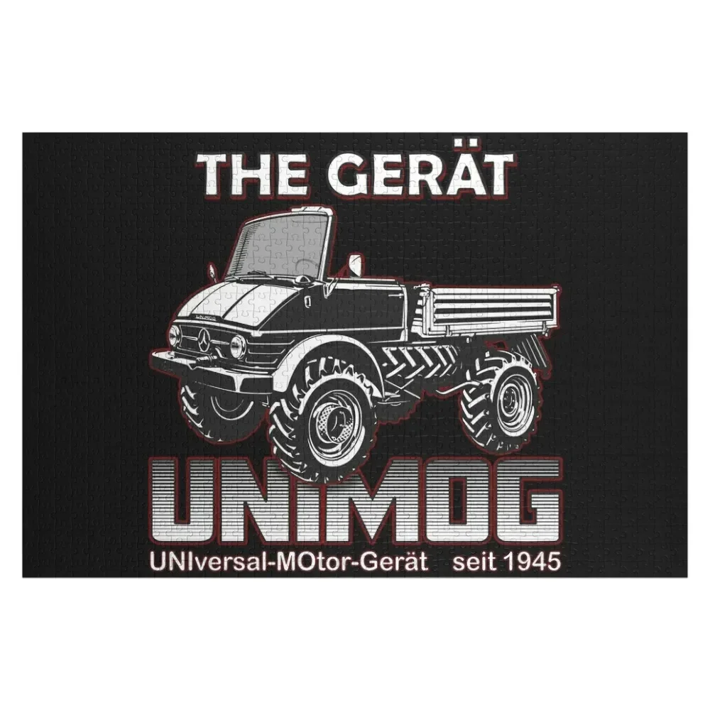 THE GREAT UNIMOG (UNIversal-MOtor-Ger?t) - on black Jigsaw Puzzle Custom Wood Personalized Toys Custom With Photo Puzzle
