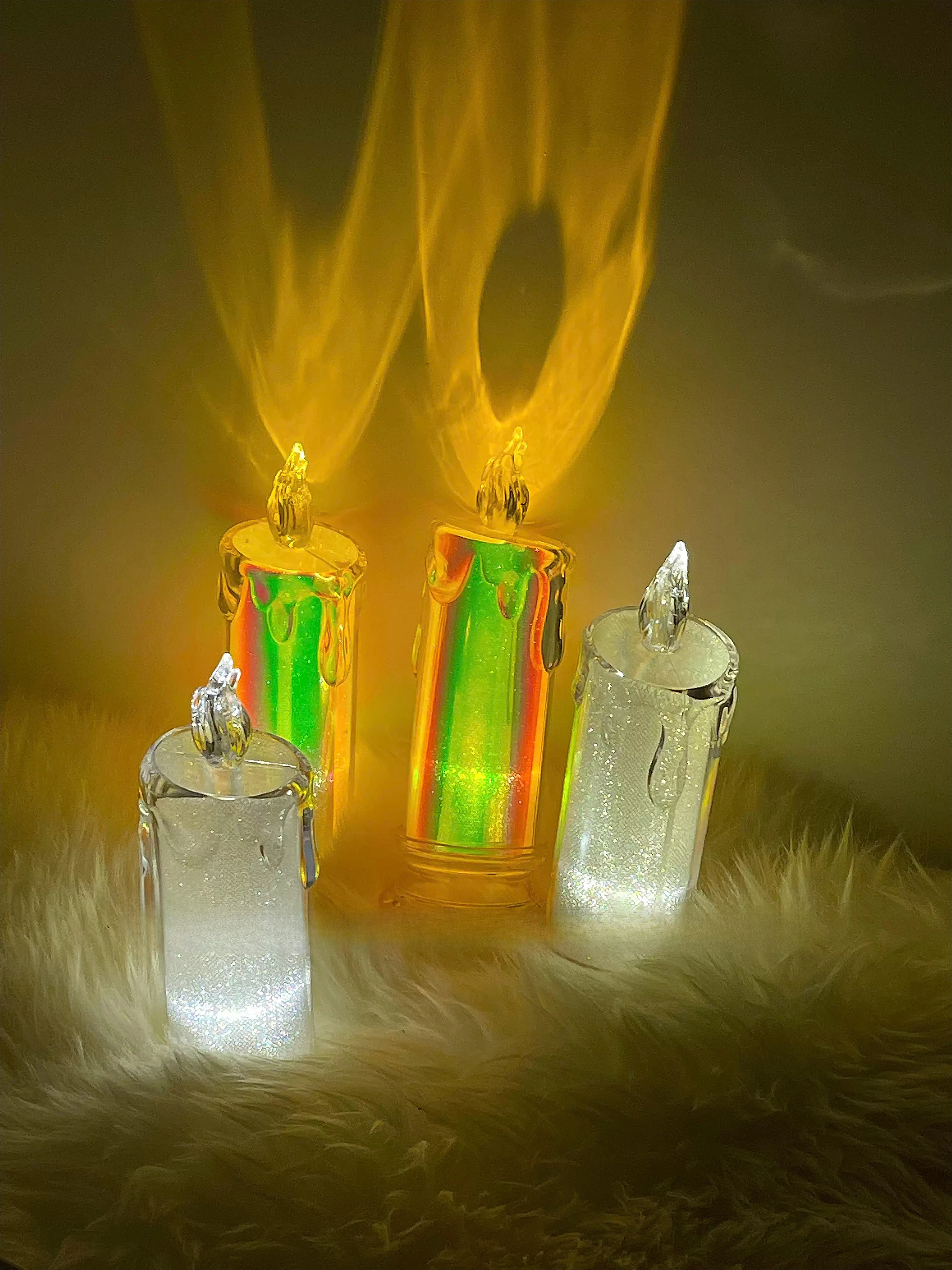 

Красочное звездное небо Ins Tears Candle Светодиодная электронная книга