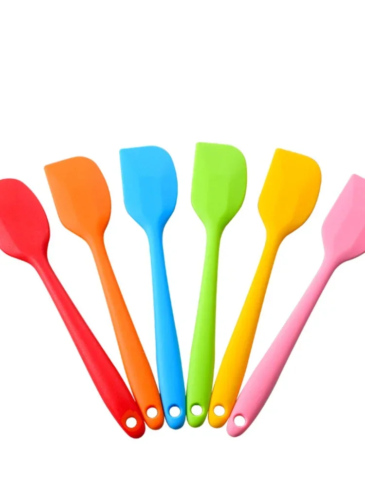 Multiple Color Silicone Baking Spatula Heat-Resistant Non-stick Cooking Kitchen Utensils Non-deformable Soft Baking Spatula