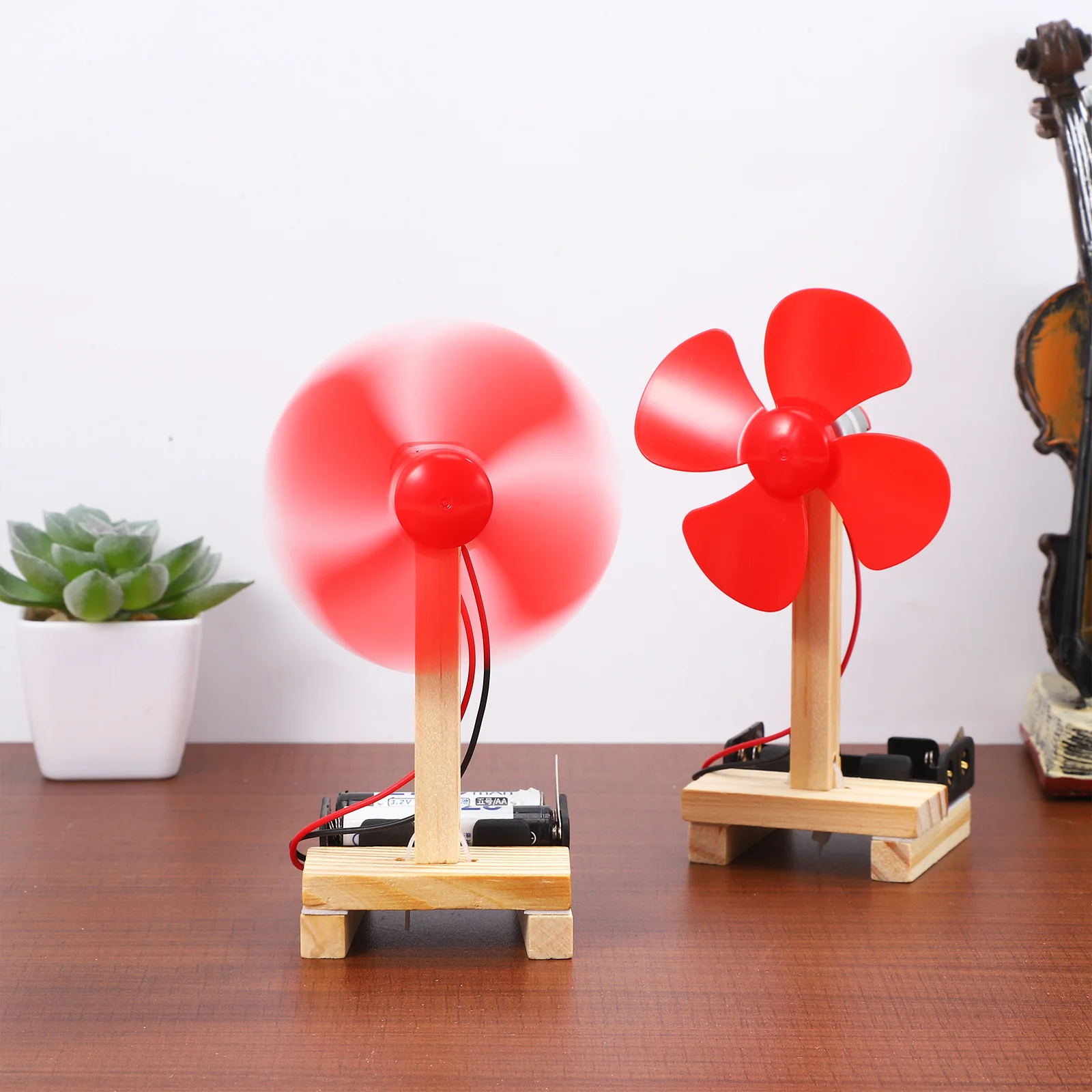 6 مجموعات من مواد المروحة المصنوعة يدويًا، مجموعة مولد طاحونة الهواء للأطفال، مجموعة أدوات العلوم المروحة الكهربائية الممتعة للتعلم