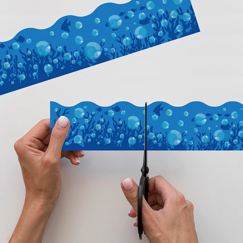 نمط فقاعة لوحة إعلانات زرقاء ، حدود ، ديكور السبورة رائعتين ، مكتب ، غرفة ، 20 متر