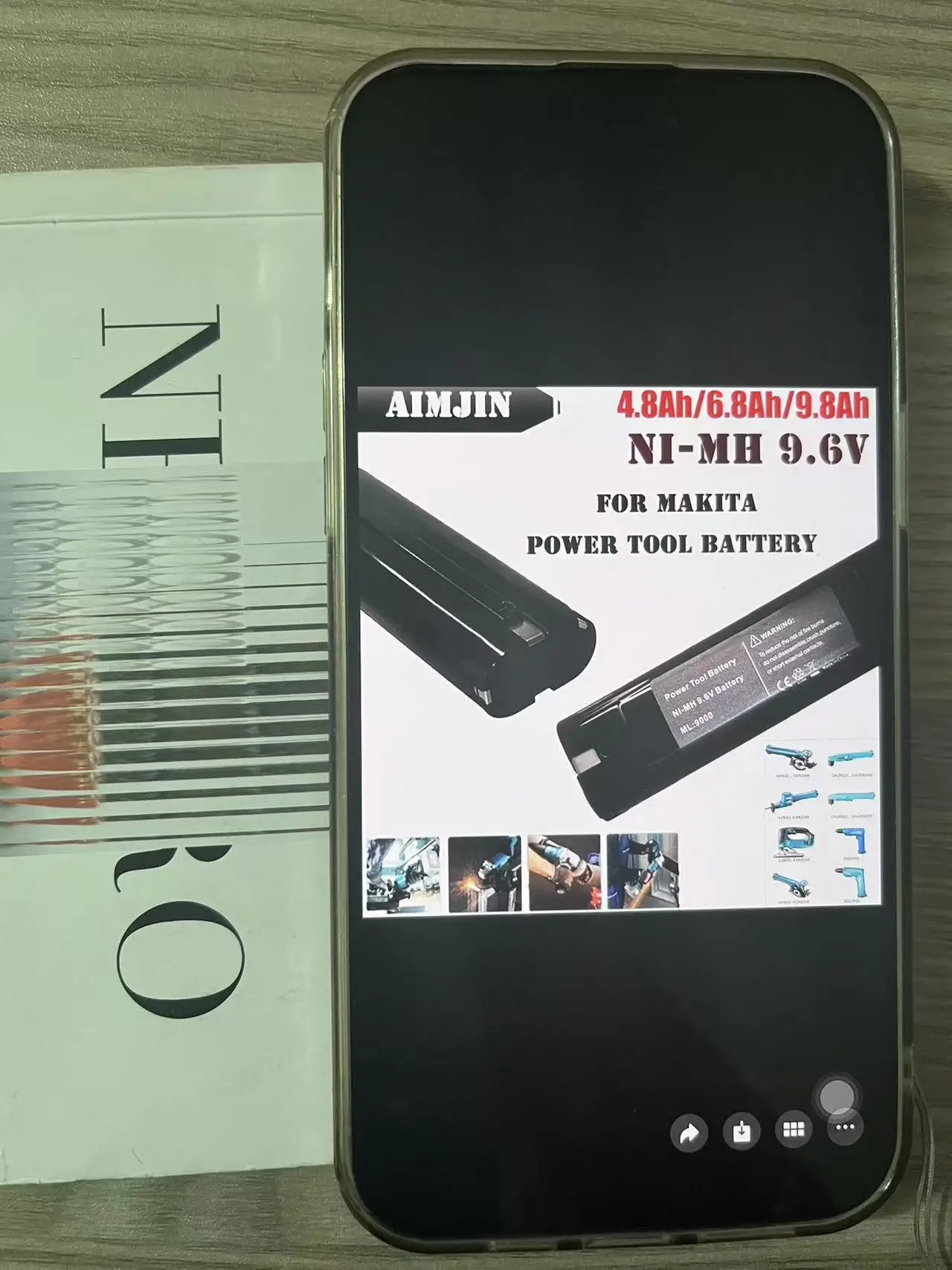 

9.6V 4.8/6.8/9.8Ah tool battery, NI-MH Rechargeable battery, suitable for Makita 9000 191681-2 632007-4 6096D 4390D 5090D