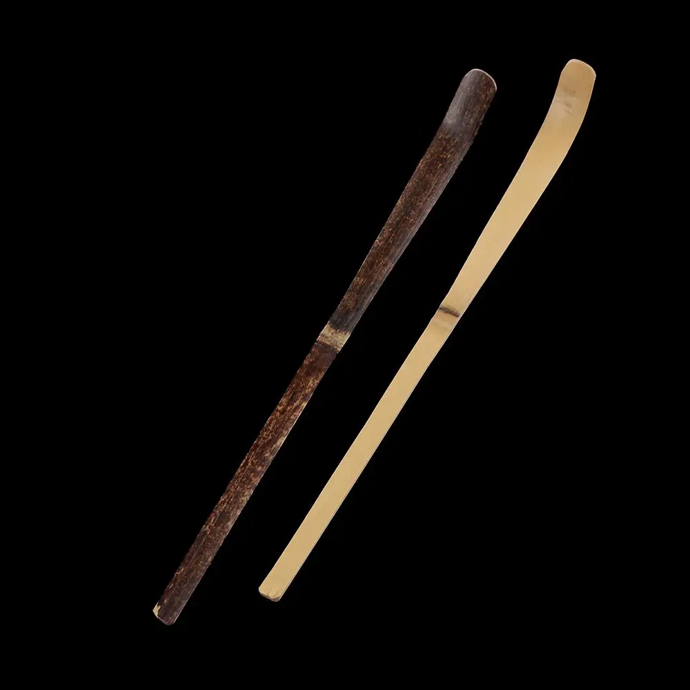 

Teaware Spice Gadget Guide Kitchen Tool Tea Sticks Matcha Spoon Black Bamboo Wood Leaf Spatula