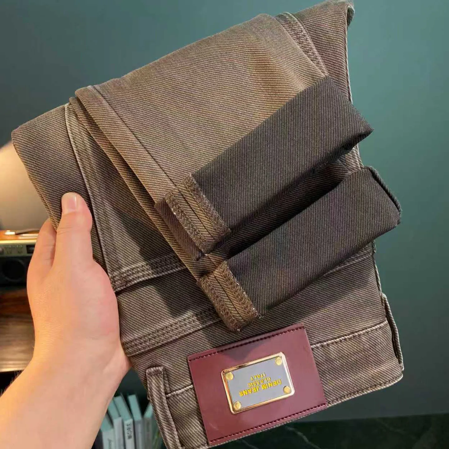 

Высококачественные американские ретро-джинсы для мужчин, весна-осень 2026, повседневные, из денима, с эффектом потертости, стрейч, зауженные, укороченные, в стиле Amekaji