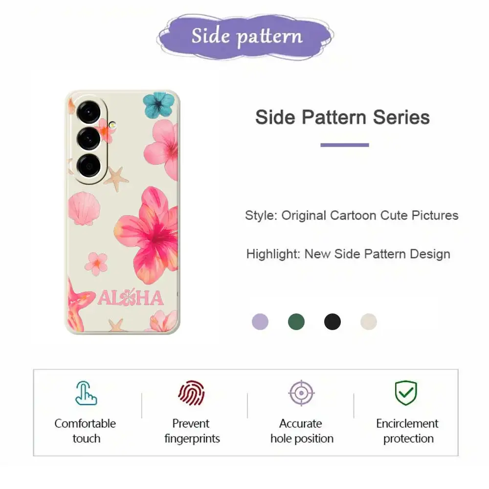 Custodia per telefono con fiori estivi per Samsung Galaxy S25 S24 S23 S22 S21 S20 Ultra Plus S10Plus S24FE S23FE S22FE S21FE S20FE Cover morbida